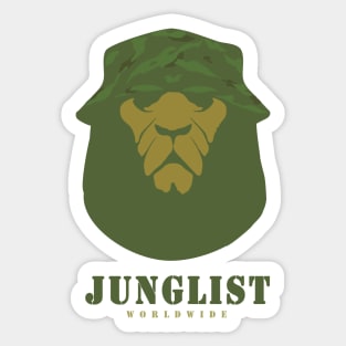 Junglist Worldwide Movement ( Uncle Junglist Cool Lion Edition ) Sticker